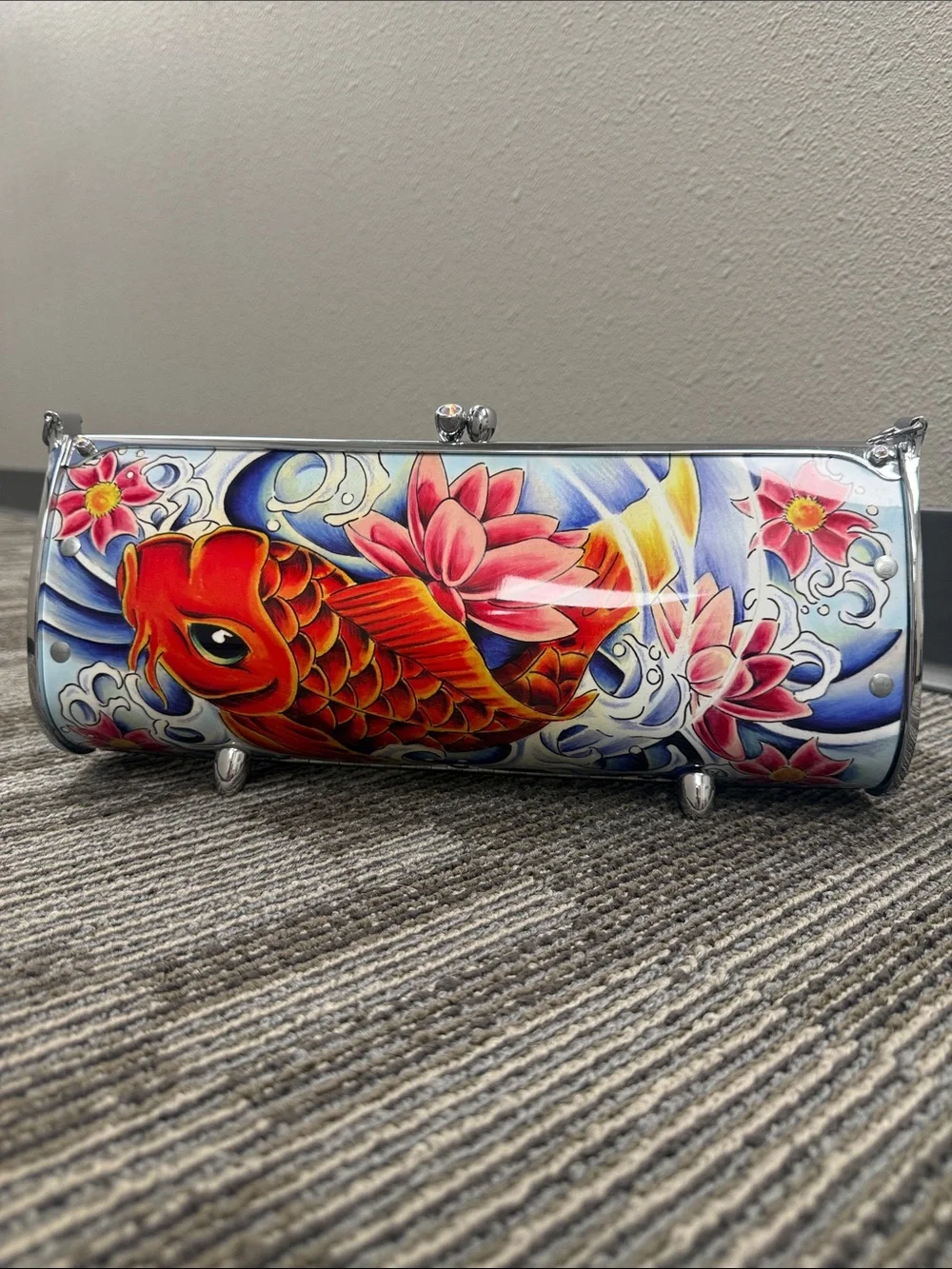 Little Earth Road Flair Red Koi Metal Purse- COA NWT